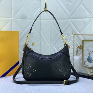 Designer Hobo Bag Rock-Chic Version Croissant Crescent Bag Underarm Shoulder Bag Handbag Purse Crossbody Bag Tote Bag Gold-Color Studs Cow Leather Gold Hardware