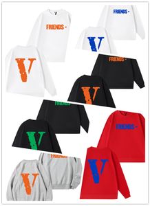 Vlone Men's Hoodies Sweatshirts Hoodies With Cap Winter Casual Loose Vlone Letter Cotton Hood Sweatshirt Hip Hop Unisex Hood Pullpver tröja 2024 NYTT