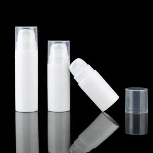 Großhandel 5 ml 10 ml weiße Airless-Flasche Lotionspumpe Mini-Proben- und Testflaschen Vakuumbehälter Kosmetikverpackung