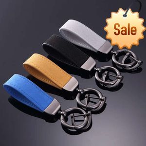 2023 luxus Echtes Leder Lanyard Schlüsselbund Männer Frauen Quadratischen Muster Gunmetal Schnalle Auto Schlüssel Ring Halter Schmuck