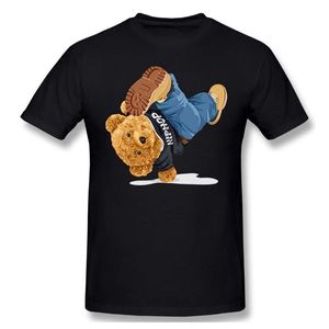 Herren T-Shirts Hip-Hop Teddybär T-Shirt Harajuku T-Shirt Grafik T-Shirt Marken T-Shirt TopMen's164f