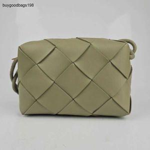 BottegassVenetas Bags Loop Loop Small Travertine and Gold Leather Crossbody Bag Brand New
