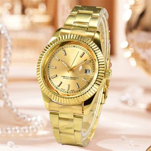 Womens Automatic Mechanical Watch 41 MM 36 MM Quartz Watch 31 mm Mens rostfritt stål Vattentät lysande klocka Datum Watch Par Watch Gold Reloj de Mujer Designer