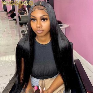 الباروكات الاصطناعية Wiggogo 30 40 بوصة 5x5 HD الإغلاق Wig HD LACE WIG 13x6 Human Hair Lace Lace Bront Front 13x4 Lace Frontal Wigs Glueless Wig Q231019