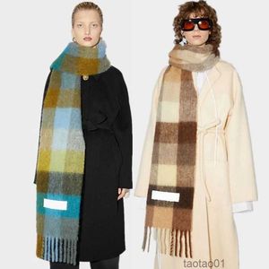 2022 Fashion Europe Senaste Autumn and Winter Multi Color Thicked Plaid Women's Scarf AC med utökat sjalpar varma G0922U1Q1