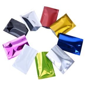 6 sizes PE Colorful Heat Seal Aluminum Mylar Foil bag Smell Proof Pouch Closet Organizer Kitchen Accessories Home Decor Craft Supplies