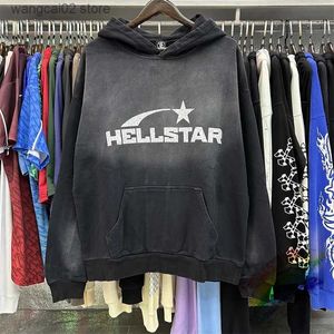 Herren Hoodies Sweatshirts Tie-dyed Hellstar Hoodie Männer Frauen Top Qualität Schwarz Übergroße Pullover T231019