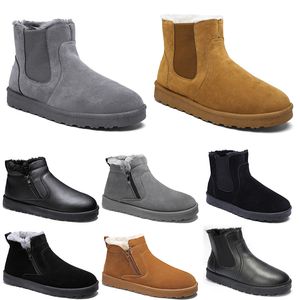 Baumwollstiefel ohne Markenzeichen für Herren und Damen, braun, schwarz, grau, Modetrend, Outdoor, Winter