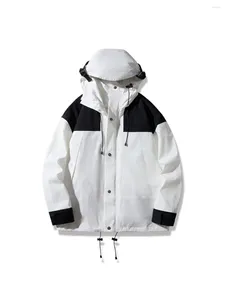 Men's Trench Coats Explosive Spring And Autumn Outdoor Jacket For Men Women Couples Coat With Hooded Color Waterproof Windproof