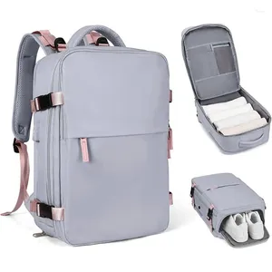 Plecak podróżujący szkołę o wysokiej pojemności Inne wędrówki Wodoodporne USB Travel RucksAck Outdoor Damskie notatki