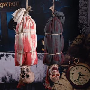 Halloween Toys Electric Hanging Ghost Halloween Horror Bloody Skeleton Mummy Pendant Prank Toys Haunted House Room Escape Party Decoration Prop 231019