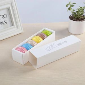 Macaron Box Cupcake-verpakking Zelfgemaakte chocoladekoekjes Muffin Retail papieren pakket DHL Gratis levering All-match