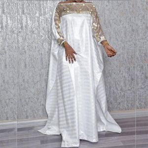 Casual Dresses S-5XL Afrikanische Frauen Pailletten Maxi Kleid Party Mode Plus Größe Weibliche Muslimische Fledermausärmel Lose Robe Kaftan 168J