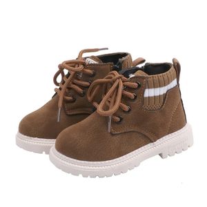 Stivali Scarpe per bambini per ragazza Stivali da neve Moda Striscia Autunno Inverno Scarpe per bambina Ragazzi Stivaletti per neonato Sneakers Taglia 21-30 231019