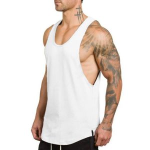 Gym klädmärke singlet canotte bodybuilding stringer tank top män fitness skjorta muskel killar ärmlös Vest Tankop245q