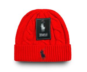 Autumn and Winter Knitted hat Luxury beanie cap winter men and women Unisex embroidered logo polo wool blended hats high quality outdoor warm brimless S-1