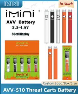 Best Original Imini 380mah variable voltage preheating battery e cigarette 510 thread for thick oil vape cartridges 3.3-3.8-4.3-4.8v for Vapor E Zigarette Vapour Instock