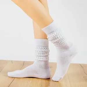 Skarpetki Skarpetki Kolory Gleś Scrunky na długie luźne ułożone masywne bawełniane damskie damskie dziewczyny Casual Knee High Bot Sockree Streetwear