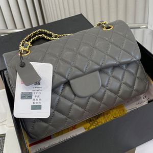 Espelho de qualidade clássico caviar flap saco designer mulheres cruz corpo sacos luxo designers bolsa ombro 25.5cm com caixa