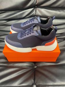 Mode män casual skor berömda Heros sneakers Italy lyxiga låga toppar elastiska band tpu gummit stickade kalvskinn andas designer som kör atletiska skor box eu 38-45