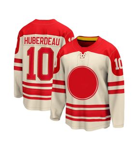 Хоккейные майки Huberdeau Cream 2023 Heritage Classic Primegreen Джерси 91 Назем Кадри 28 Элиас Линдхольм 25 Джейкоб Маркстрем 88 Эндрю Манджапане Обратный ретро-топ