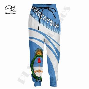 Erkek pantolon plstar kozmos 3 baskılı ülke bayrağı arjantin gündelik benzersiz pantolonlar erkek kadın joggers wholers damla styl261b