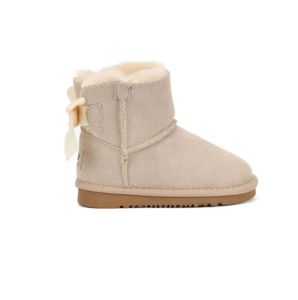 Barn småbarn Tasman II tofflor Tazz Baby Shoes Chestnut Fur Slides Sheepskin Shearling Classic Ultra Mini Boot Winter Mules Slip-on Wool Little Big91