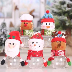 Plastic Candy Jar Christmas Theme Small Gift Bags Box Crafts Home Party Decorations 10.19