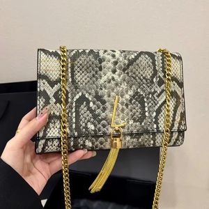 Womens Designer Shoulder Bags Fashion Kate Tassel Flap Bag Classic Crossbody Purse For Ladies Luxury Crocodile Handbag Christmas Gift -24