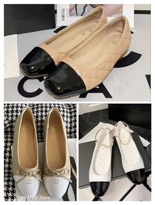 Scarpe di marca di Parigi Scarpe eleganti Designer Scarpe da ballo per balletto Primavera e autunno Moda catena dorata Nuove scarpe formali con fondo piatto Designer di canali per il tempo libero da donna