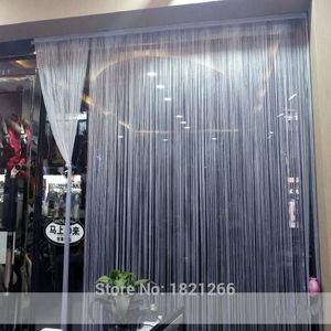 Curtain 300*280CM String Curtain Black White Green Classic Line Curtain Window Blind Valance Room Divider Door Decorative 231019