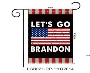 Garden Flag Lets Go Brandon 12x18 Inch Double Sided Novely Seasonal Decorative FJB Flags For Yard Decor NHE112859718243