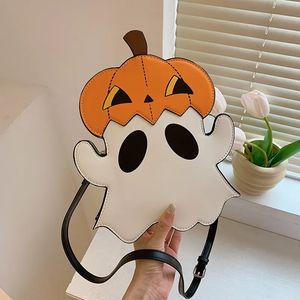 イブニングバッグ面白いハロウィーンカボチャの形をした悪魔のメッセンジャークロスボディバッグカジュアルウォレットハンドバッグ漫画ショルダー231019