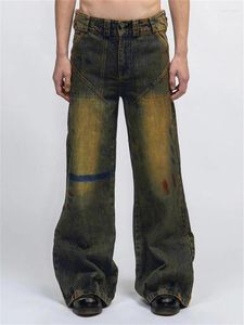 Dżinsy damskie 2023 Vintage Y2K grunge 2000s Niski wzrost worek jeansowy dżinsowy krawat barku