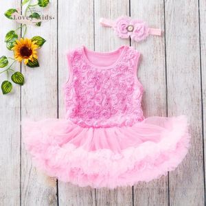 Vestidos da menina bebê tutu vestido 2023 criança sem mangas 2 pçs conjunto com bandana princesa festa tule fofo aniversário dança ballet