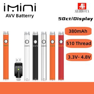 510 Thread Vape Pens Carrinhos Bateria Recarregável Starter Kit Bobina Cerâmica Atomizadores Vazios Vaporizador com Porta de Carregamento USB Tensão Variável 2.4ohm Pré-aquecer Baterias