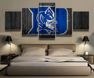 5 Panel Duke Blue Devils Sports Team Modern Home Wall Decor Canvas Picture Art HD Print Painting On Canvas For Living Room2611160