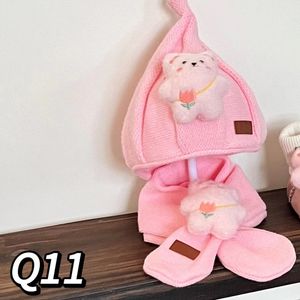 2023 Australian designer brand 66 color knitted cashmere baby hat scarf two-piece baby cartoon cute set for boys and girls 1130355I