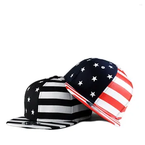 Ball Caps USA Flag Leather Snapback Hat Baseball Cap For Men Women Sport Hip Hop Outdoor Street Headwear Male Female Adjustable Sun Gorras