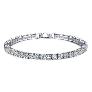 Tenis lodowane łańcuch Braceletów tenisowy CZ Bling Cubic Zirkonia Mens Hip Hop Biżuter