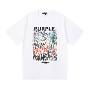 Brand tshirt designer purse 2023ss T-Shirts Color Printed purple shirt Cotton Loose Casual pursue tshirt Men's And Women's Short Sleeved T-Shirt 426