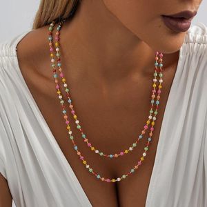 Anhänger Halsketten 2023 Kreative Bunte Reis Perlen Halskette Für Frauen Mode Trend Damen Geburtstag Party Geschenk Schmuck Großhandel Direkt