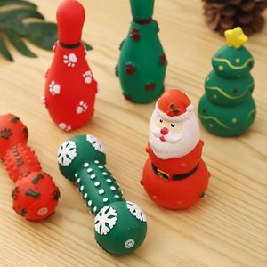 Dog Toys Chews Chew Christmas Pet Squeaky Toy Bite Resistant Puppy Teeth Cleaning Interactive Gifts For pet 230819