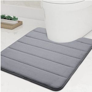 Tappetini da bagno Tappetini da bagno morbidi a forma di U Tappetini Set di tappetini Memory Foam Tappetino da bagno antiscivolo Tappeto lavabile Decorazioni per la casa 231019