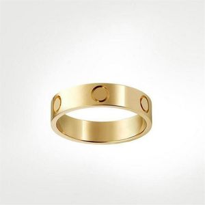 2022 Högkvalitativ designer Titanium Steel Ring Fashion Jewelry Man Wedding Rings For Woman Jubileum Gift270f