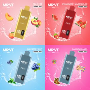 Mrvi Holy 7500 Puffs elektroniczny papierosy do dyspozycji Vape Pen Box Cewka siatkowa 600 mAh akumulatory 15 ml prefilowane wózki HQD Randm Tornado Puff 10000 10K 12k