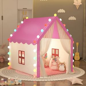 Zabawne namioty duży namiot zabawki Wigwam składanie namiotów dla dzieci tipi baby play house zabawki dziewczyny różowy zamek księżniczki