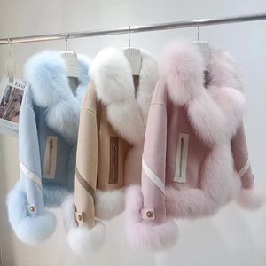 Womens Fur Faux s White Duck Down Coats With Real Collar Slim Style Genuine Female Warm Clothing 231018