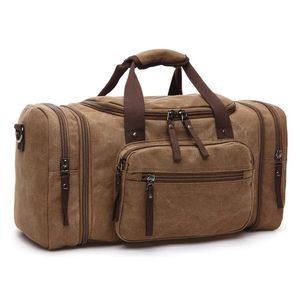 Duffel Bags Men Travel Bag Canvas Multifuncional Bolsas De Couro Carry On Bagagem Homens Tote Grande Capacidade Utility Weekend Duffel Bag 231019