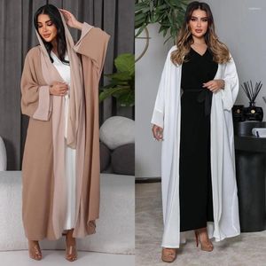 Vestuário étnico aberto abayas para mulheres muçulmano ramadan cardigan maxi vestido turquia árabe kaftan eid quimono robe islam jalabiya caftan 2023